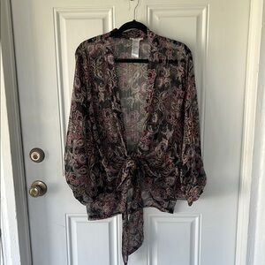 Free People Sheer Wrap Top
